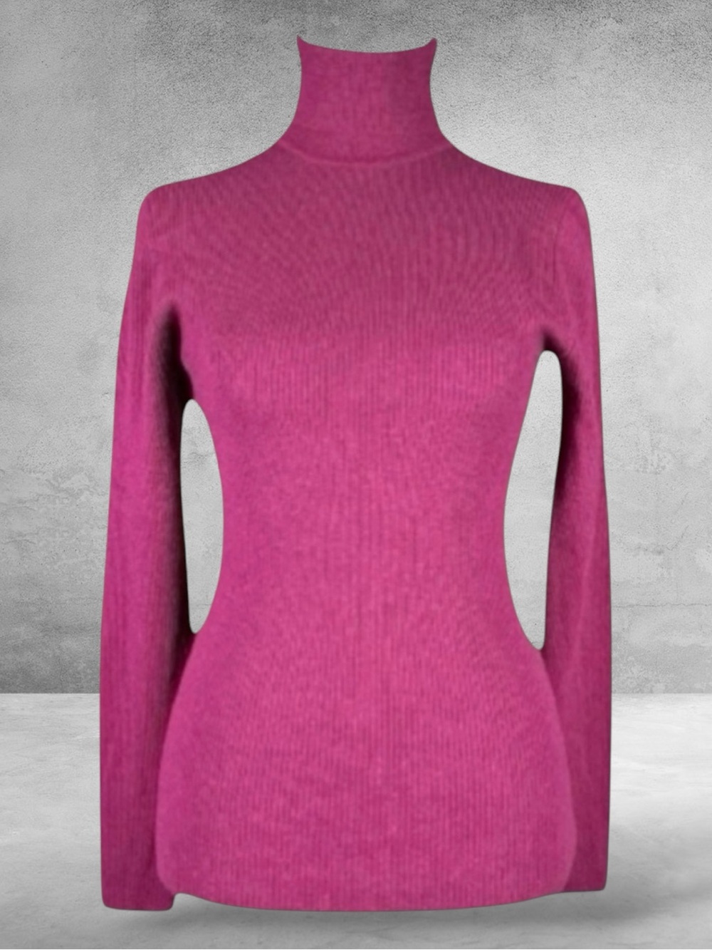 INC International Concepts Sweater Red Turtleneck Wool Blend Classic Casual L